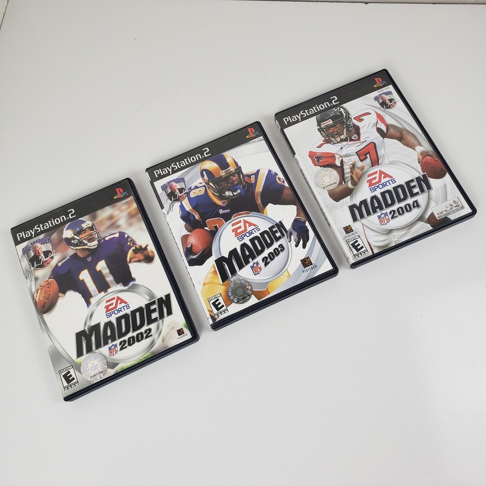 Sony PlayStation 2 Madden‎ NFL 2002 2003 2004 PS2 Game Bundle EA Sports Lot